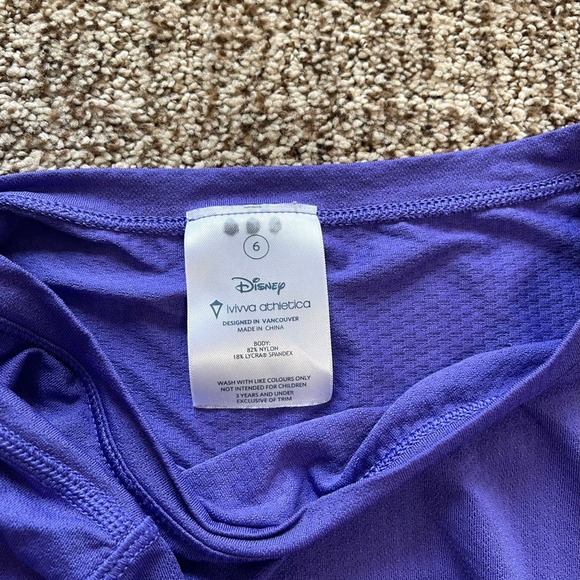 Ivivva x Disney high low purple shirt size 6 - Picture 4 of 7